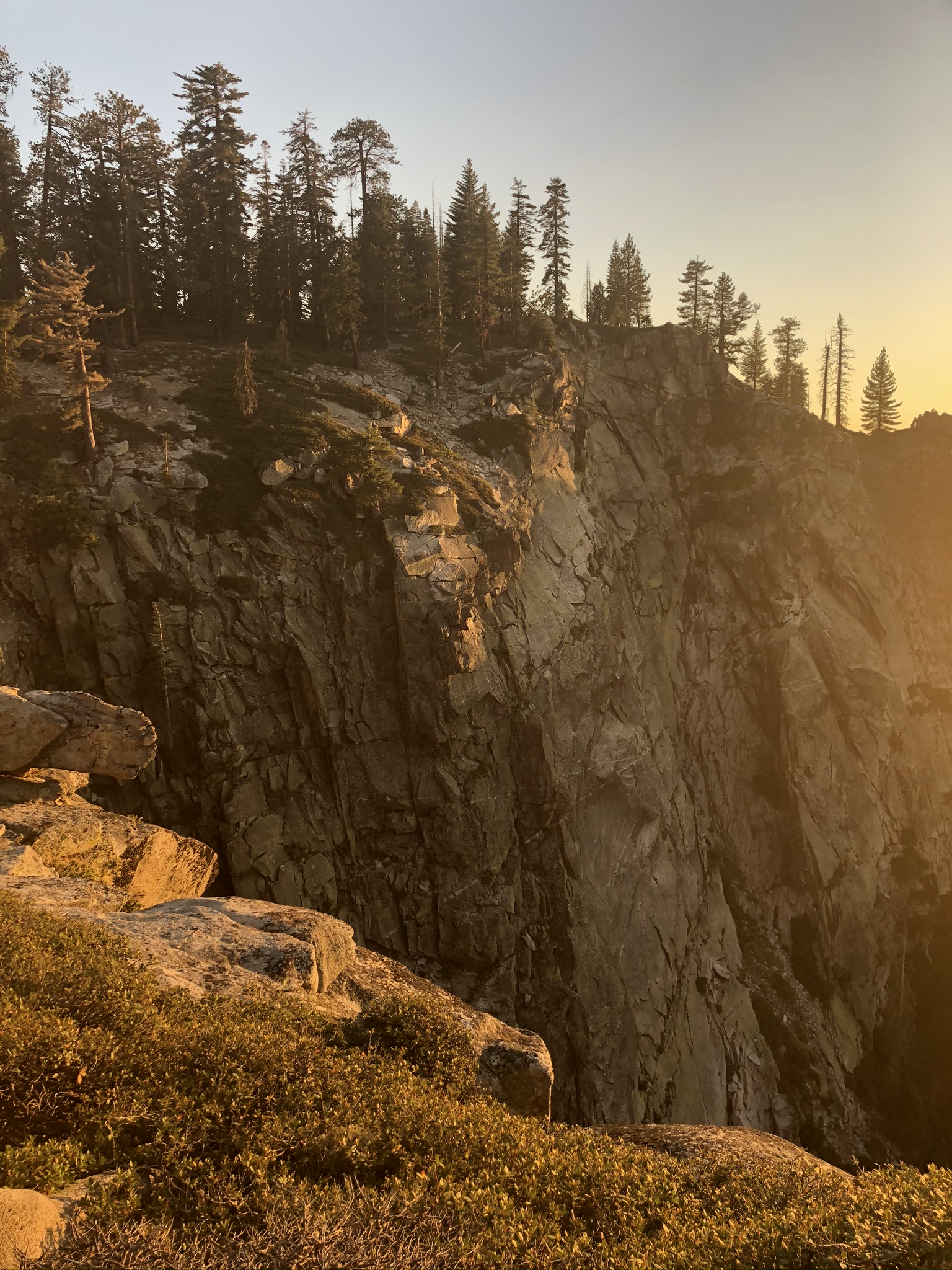 Golden hour looking out from out campsite